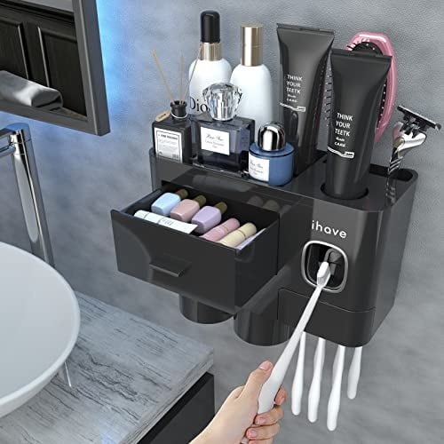 Soporte Para Cepillos De Dientes Ihave Para Almacenamiento En El Baño Con 2 Tazas