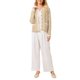 thumbnail image 2 of INSPIRE CHIC Chaqueta de punto con botones para mujer, cuello redondo, ribete en contraste, manga larga, tejido de punto acanalado, talla M, caqui, 2 of 5