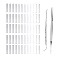 Magideal - 50 Uds Tirares As De Uñas Encarnadas, Tratamiento Grueso Paroniquia Herramienta De Pedicura Brace Alisador De Uñas Tirarere Atención Pies