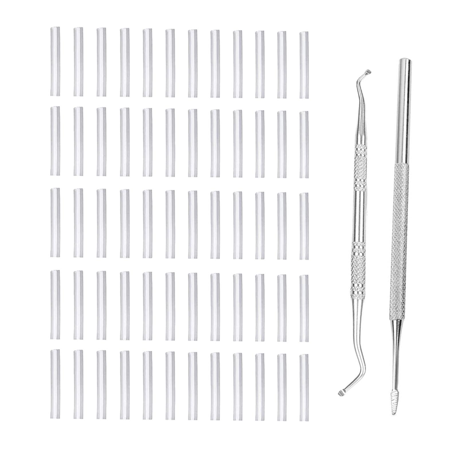 Magideal - 50 Uds Tirares As De Uñas Encarnadas, Tratamiento Grueso Paroniquia Herramienta De Pedicura Brace Alisador De Uñas Tirarere Atención Pies