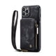 thumbnail image 1 of Wallet Case For IPhone 14/13/12/11 With RFID Blocking Leather Case With Card Holder & Kickstand, Zipper Strap Double Button Flip Shockproof Case, 1 of 3