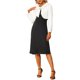 thumbnail image 2 of INSPIRE CHIC Chaqueta corta de bolero de piel sintética para mujer con lazo delantero esponjoso XS Blanco, 2 of 6