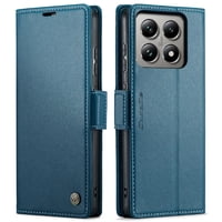 Caseme Tipo Cartera Xiaomi 14T Pro Con Cierre Magnético, Rfid, Tarjetero, Soporte, Carga Inalámbrica