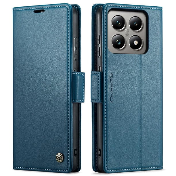 CaseMe tipo cartera Xiaomi 14T Pro con cierre magnético, RFID, tarjetero, soporte, carga inalámbrica