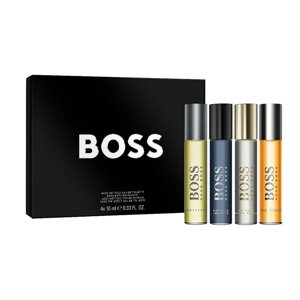 Perfume Hombre Hugo Boss Bottled Edt + Bottled Edp + Infinite Edp + Bottled Pp 10 Ml Set Mini De 4 Pcs