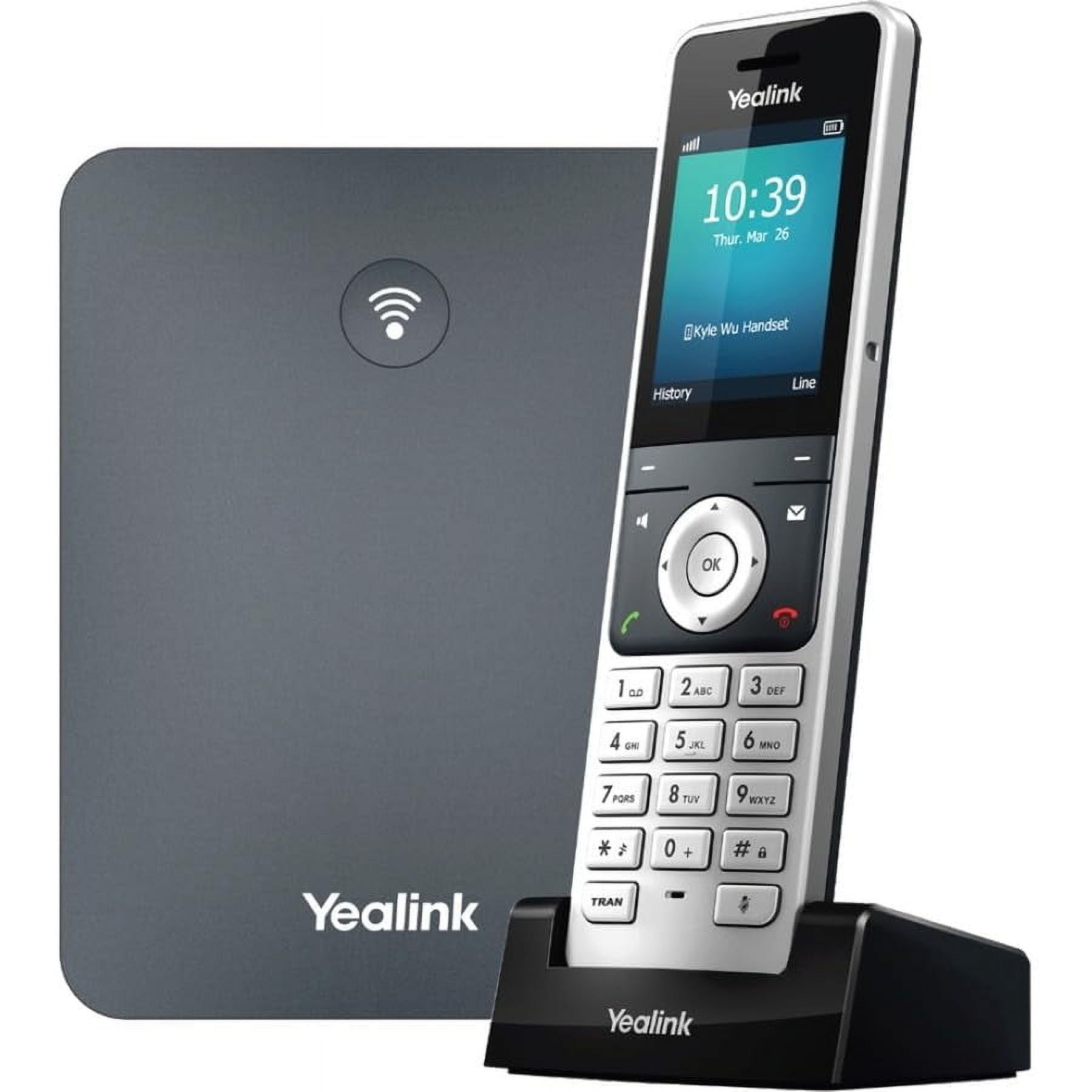 Teléfono Ip Yealink W76p Inalámbrico Con Cable Dect Para Montaje En Pared
