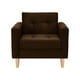thumbnail image 1 of Sofa Retro 1c Felpa 05 Chocolate, 1 of 6