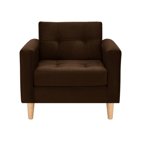 Bodevir - Sofa Retro 1C Felpa 05 Chocolate