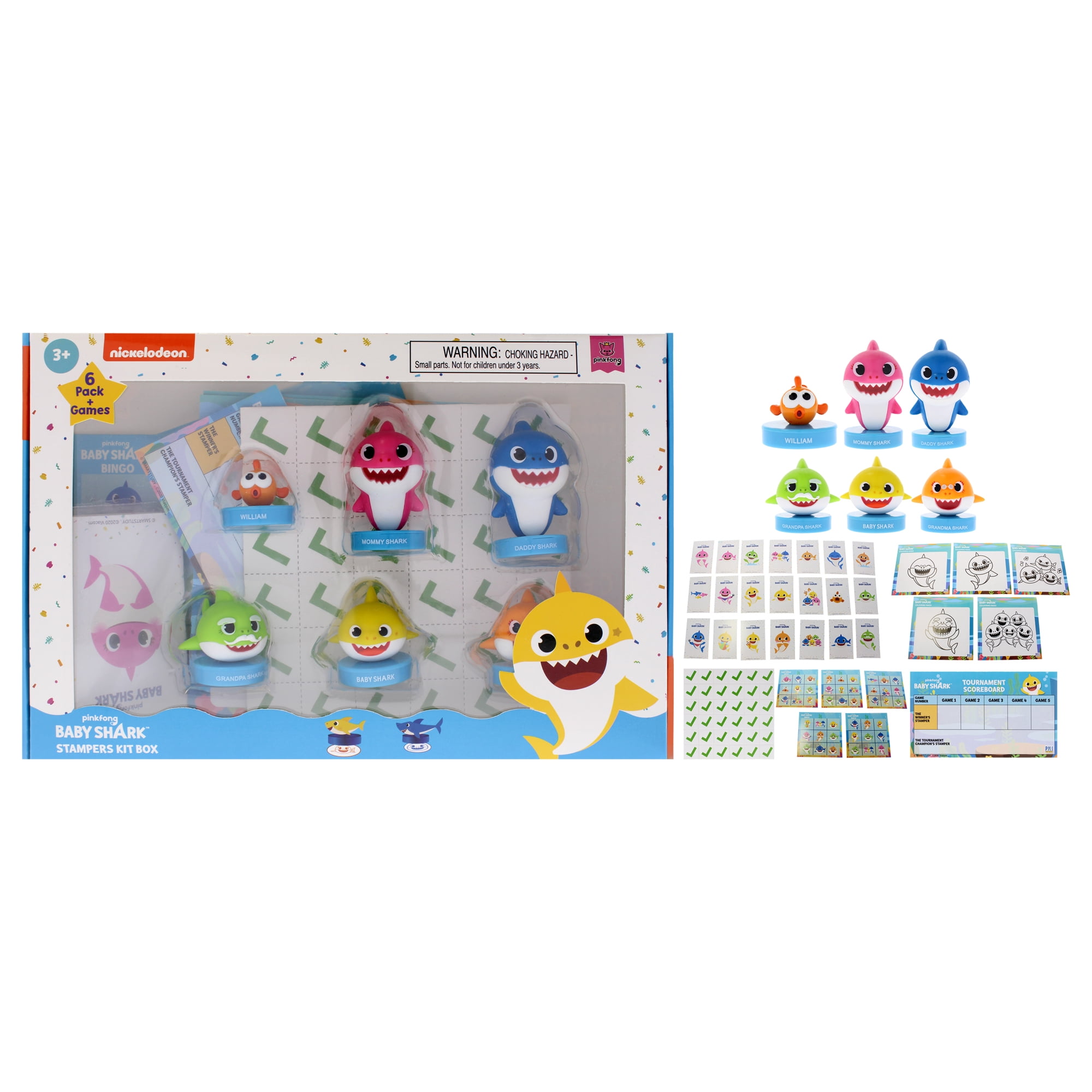 Kit De Sellos Pmi Pinkfong Baby Shark 10 Piezas