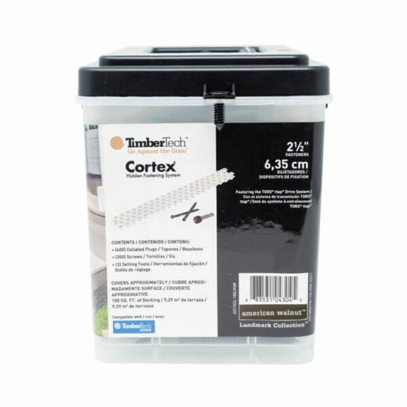 Sujetadores Azek TimberTech Cortex Tapón Oculto Nogal Americano