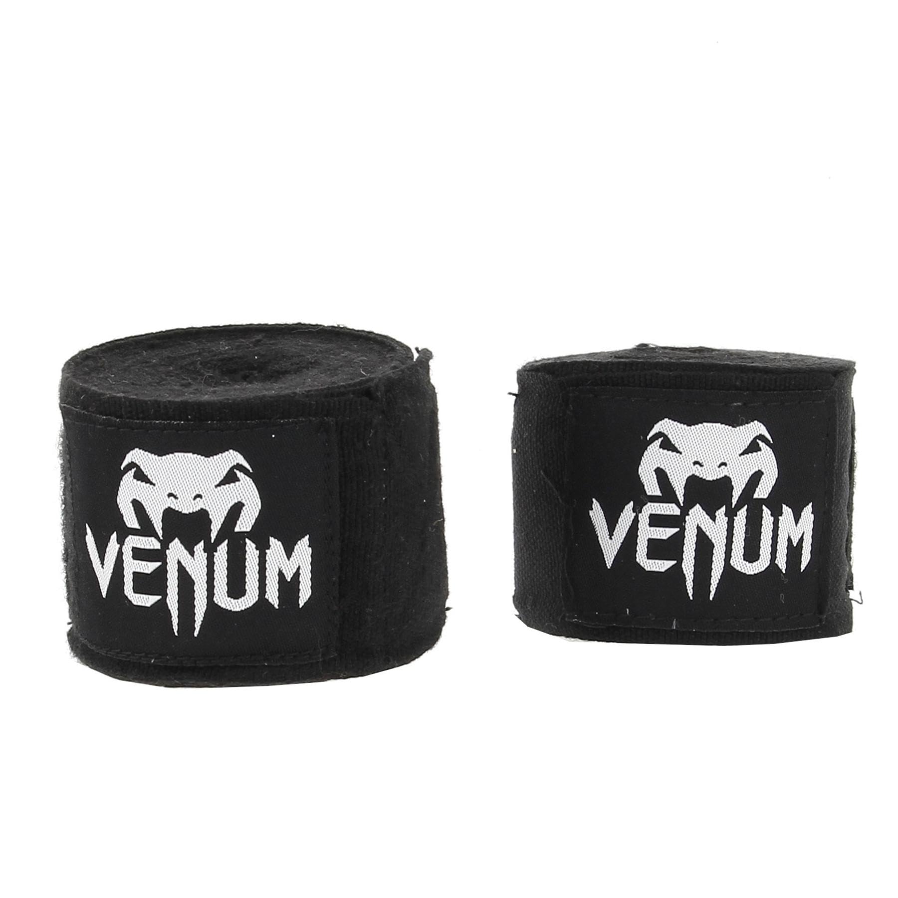 Manitas De Boxeo Venum, Algodón Elástico, 4 M, Color Negro