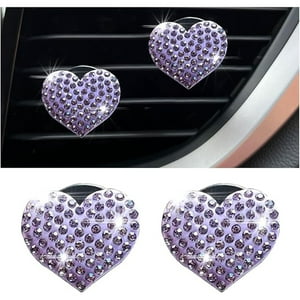Veat00L - Clip De Ventilación Para Ambientadores De Automóviles, Diseño Exterior Amoroso, Diamantes De Imitación De Vidrio, Decoración Interior Brillante Del Automóvil, Hermosos Accesorios Para Mujeres Y Niñas