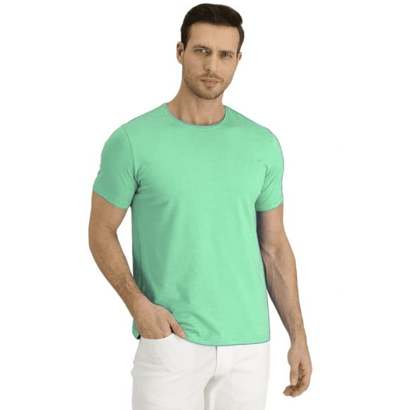 Polera Hombre Manga Corta Cuello Redondo Verde Talla L