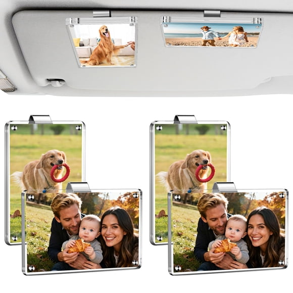 Soporte magnético acrílico transparente para coche HOIGRBOM, paquete de 4 unidades