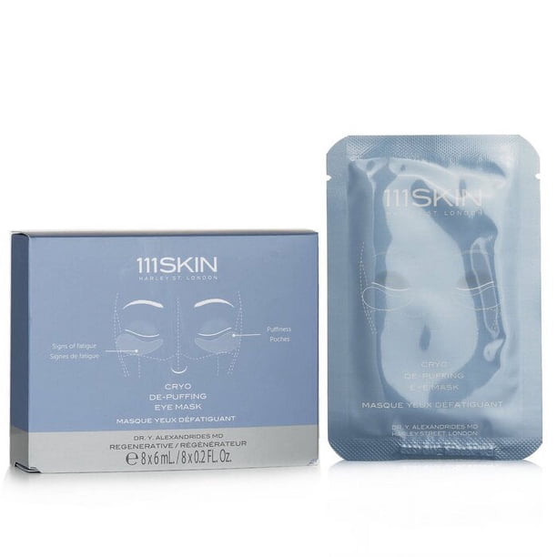 111Skin - Mascarilla Criogénica Antihinchazón para Ojos en Caja sin Fragancia (8 X 6 Ml)