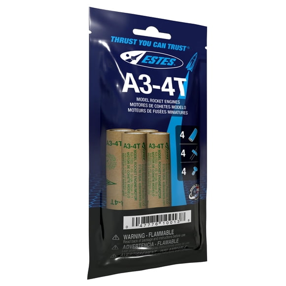 Motores Estes A3-4T 13 mm – Pack de 4