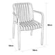 thumbnail image 5 of Pack 4 Sillas Terraza con Apoyabrazo Stripes Crema 54x58x80cm, 5 of 5