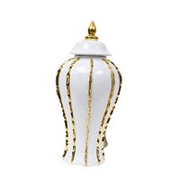 Magideal - Tarro De Jengibre De Tradicional, Organizador De Almacenamiento, Arreglo Floral Con Tapa, Centros De Mesa, Jarrón De Cerámica Para Bodas, Es