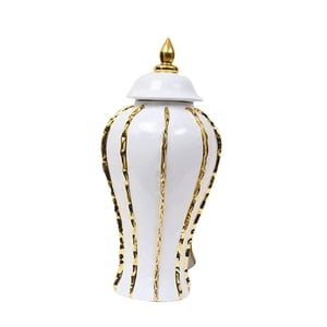 Magideal - Tarro De Jengibre De Tradicional, Organizador De Almacenamiento, Arreglo Floral Con Tapa, Centros De Mesa, Jarrón De Cerámica Para Bodas, Es