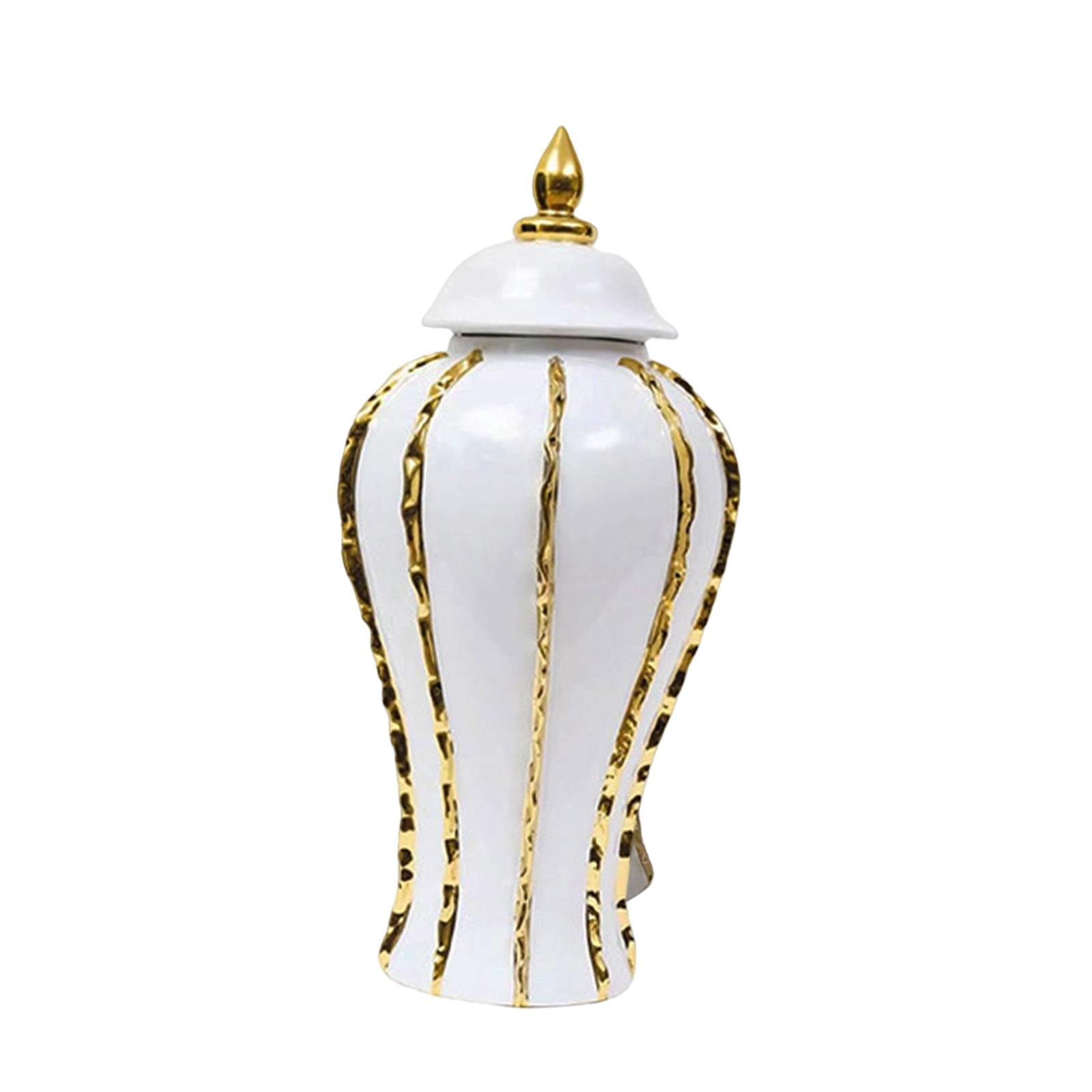 Magideal - Tarro De Jengibre De Tradicional, Organizador De Almacenamiento, Arreglo Floral Con Tapa, Centros De Mesa, Jarrón De Cerámica Para Bodas, Es