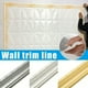thumbnail image 2 of 1pc Self-Adhesive Flexible Foam Molding Trim, 90"x 3" 3D Sticky Decorative Wall Trim Lines Skirting Baseboard Border, Waterproof Wallpaper For Living Room And Home Decorations, 2 of 3