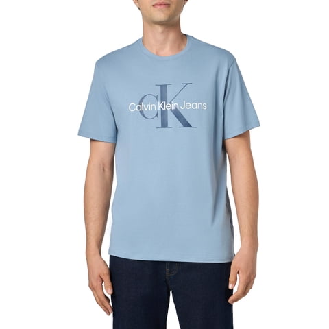 Camiseta De Cuello Redondo Con Logotipo De Monograma De Calvin Klein Para Hombre