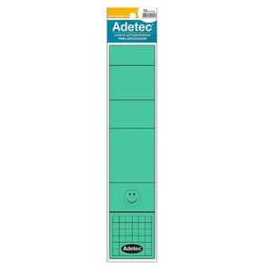 Adetec - Lomos Autoadhesivos Para Archivador Verde