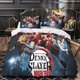 thumbnail image 2 of Cute- Bed Du-vet -Cov-er Dem-on Anime Sla-yer Bedding Se-ts 3D Printed Light-weight 3 Piec-e Comfor-ter Sets 1 Duve-t Cover and 2 Pillow -Shams for Kids Boys Girls Full203x228cm, 2 of 5