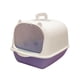 thumbnail image 3 of Inodoro Cerrado Y Cubierto Para Gatos, Antisalpicaduras, Duradero, Caja De Arena Para Gatos Con Capucha, Color Violeta Y Blanco, 3 of 5