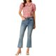 thumbnail image 2 of INSPIRE CHIC Blusa de Mujer con Botones, Manga Corta Abullonada, Cuello Vuelto, Floral, Algodón, Talla XL, Rosa, 2 of 7