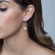thumbnail image 4 of Pendientes de plata con forma de concha y perla | Pendientes de perla para mujer, 4 of 5