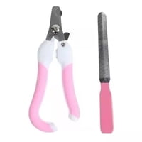 Defensor Forever - Corta Uñas Perros, Gatos Conejo Tipo Alicate + Lima De Uñas Rosado