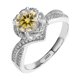 thumbnail image 1 of Anillos de Compromiso de Moissanita para Mujer 1 Uds Color D Claridad VVS1 Anillos de Diamante de Plata Esterlina S925 Moissanita Verde/amarillo/rojo Alianzas de Boda con Certificado, 1 of 9