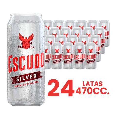 X24 Cerveza Escudo Silver 470