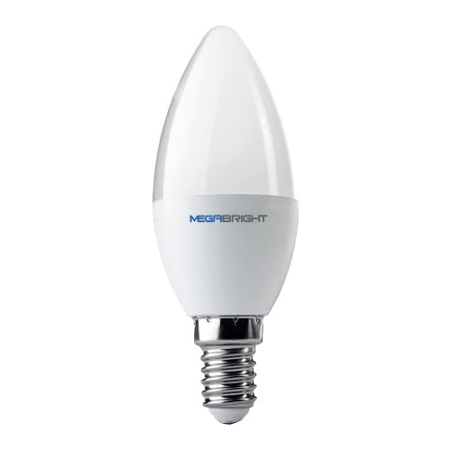 Ampolleta Led Vela E14 C37 5w/6000k Megabright 200011084
