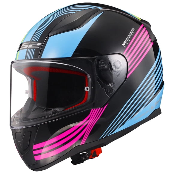 Casco de moto LS2 Rapid Rad Street mate azul claro/rosa
