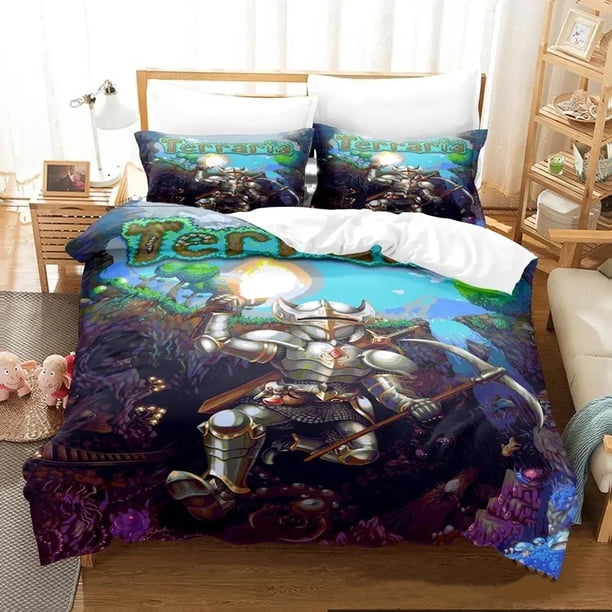 Terraria Bedding Set Boys Girls Duvet Cover Pillowcase Bed boys Adult Home Textileextile