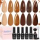 thumbnail image 1 of Esmalte en gel Beetles 6 colores cat eye nude y marrón otoñal, 1 of 8