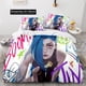 thumbnail image 1 of ArcaneGame Jinx Bedding Set Cute Quilt Cover Bed Cover With Pillowcase Boys Adult, 1 of 5