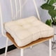 thumbnail image 1 of Xiao Hua Cojín de Silla de Algodón y Lino Blanco Hueso -1 Pieza, Cojín de Asiento Cuadrado Sólido de 17.72 X 17.72 X 3.54 Pulgadas, Cojín de Silla de Oficina con Relleno de Algodón, Decoración, 1 of 4
