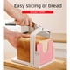 thumbnail image 2 of 2 paquetes Slicer de pan para pan casero con guía de grosor - 5 ajustes, plegable y montable en la pared para almacenamiento de ahorro de espacio, perfecto para tostada y queso!, 2 of 3