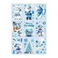 Magideal - 9 Piezas Pegatinas Navideñas Para Ventanas Calcomanías Navideñas Fáciles De Limpiar Grandes Regalos Decoración Navideña Pegatinas Para Ventanas Para E Estilo D