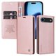 thumbnail image 1 of Funda Billetera de Cuero para iPhone 17 Air con Tarjetero y Soporte - Tapa Magnética Rosa, 1 of 5