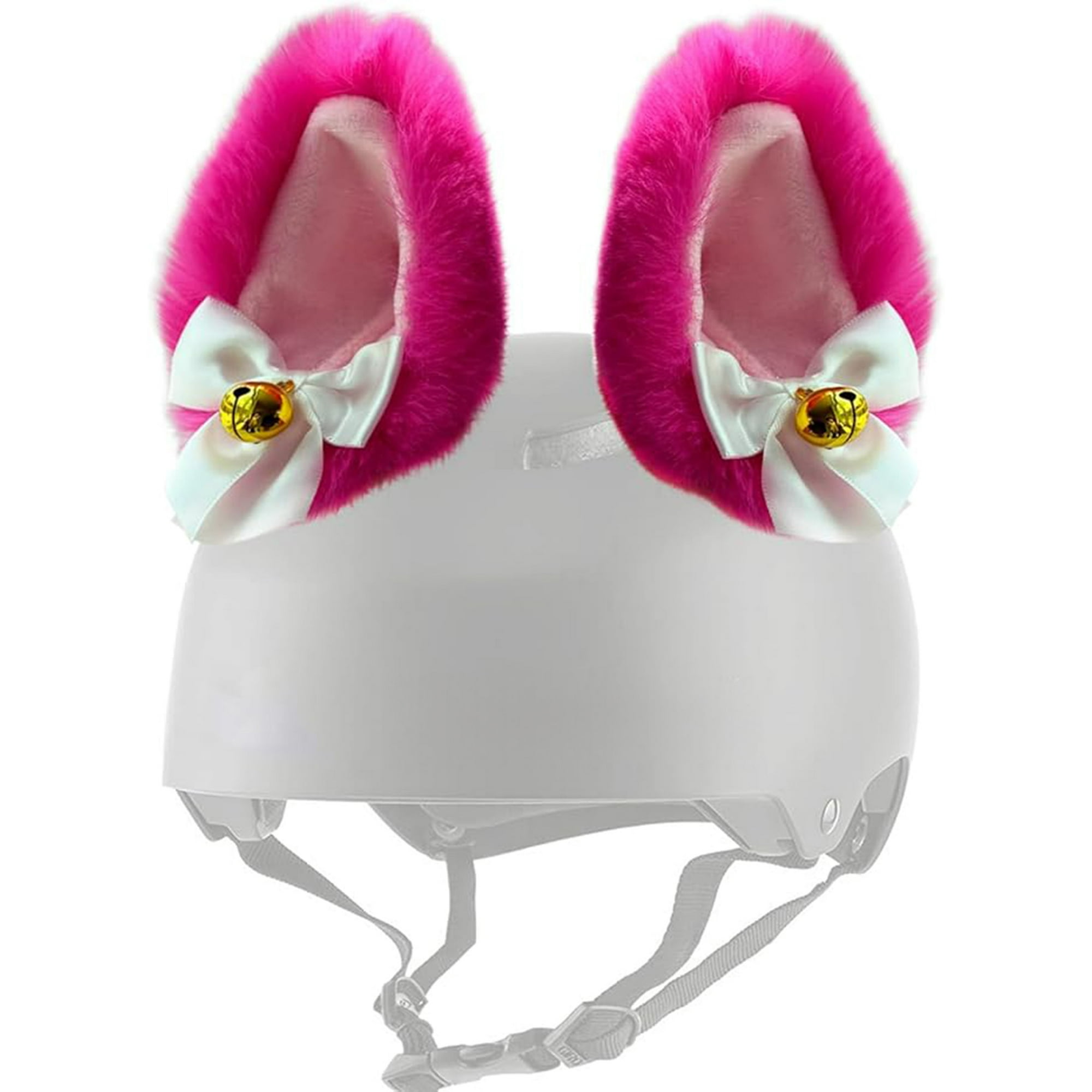Veat00l - Decoración De Cascos Con Campanas Para Orejas De Gato, Orejas De Peluche, Accesorios De Pegatinas Para Cascos De Bicicleta, Motocicletas, Decoración De Cascos, Sin Casco