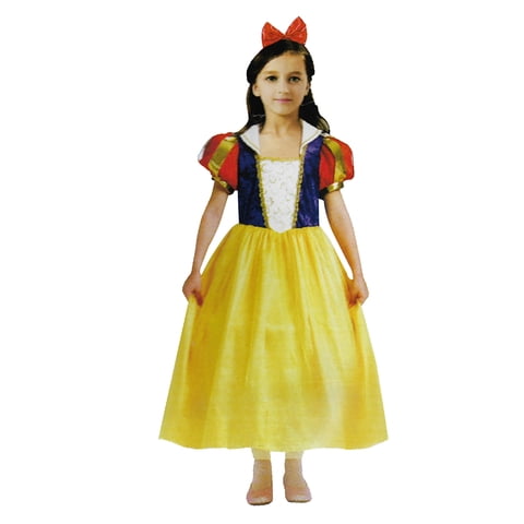 Tododisfraceschile - Disfraz Blanca Nieves Con Cintillo Talla 3 A 4 Años
