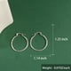 thumbnail image 3 of 1pair Stylish and Durable 925 Silver Plated Big Hoop Earrings for Women, 3 of 4