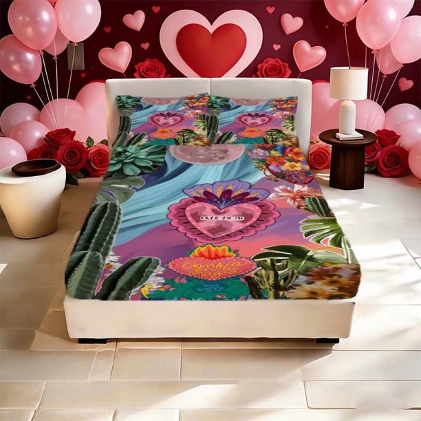 "I Believe in Myself" Printed Fitted Sheet Set Combining Fashion with Warmth and Romance Suitable for All Seasons! Ideal for Family and Friends Perfect as a Gif