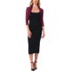 thumbnail image 2 of INSPIRE CHIC Bolero de Mujer Semi Transparente con Mangas 3/4 Cárdigan Corto Burdeos XL, 2 of 6