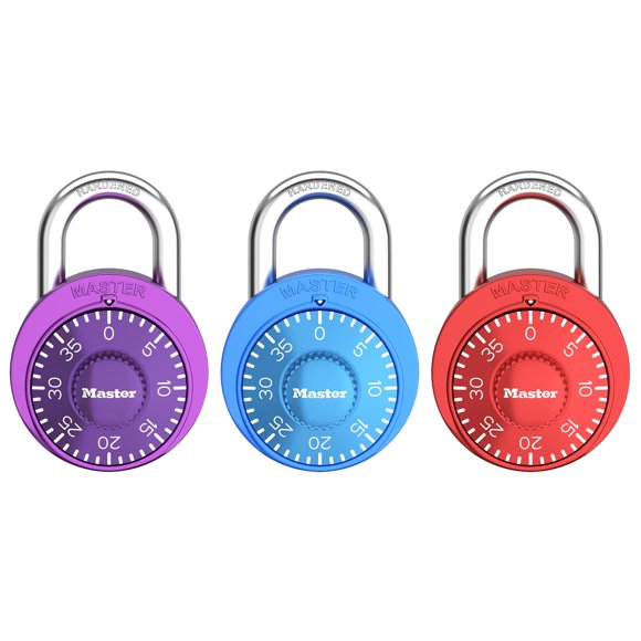 Master Lock 1530DEC3 - Candado de combinación (Pack de 3)