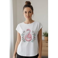Kowhai - Polera Pijama Mujer Estampado Snake Blanco Xs